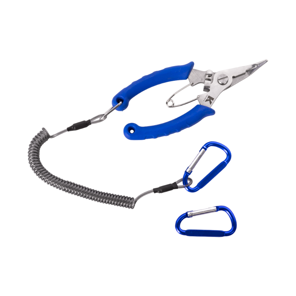 Плоскогубцы рыболовные Kranch с изогнутой челюстью, длина 13см, вес 50гр, синий. Фото №1