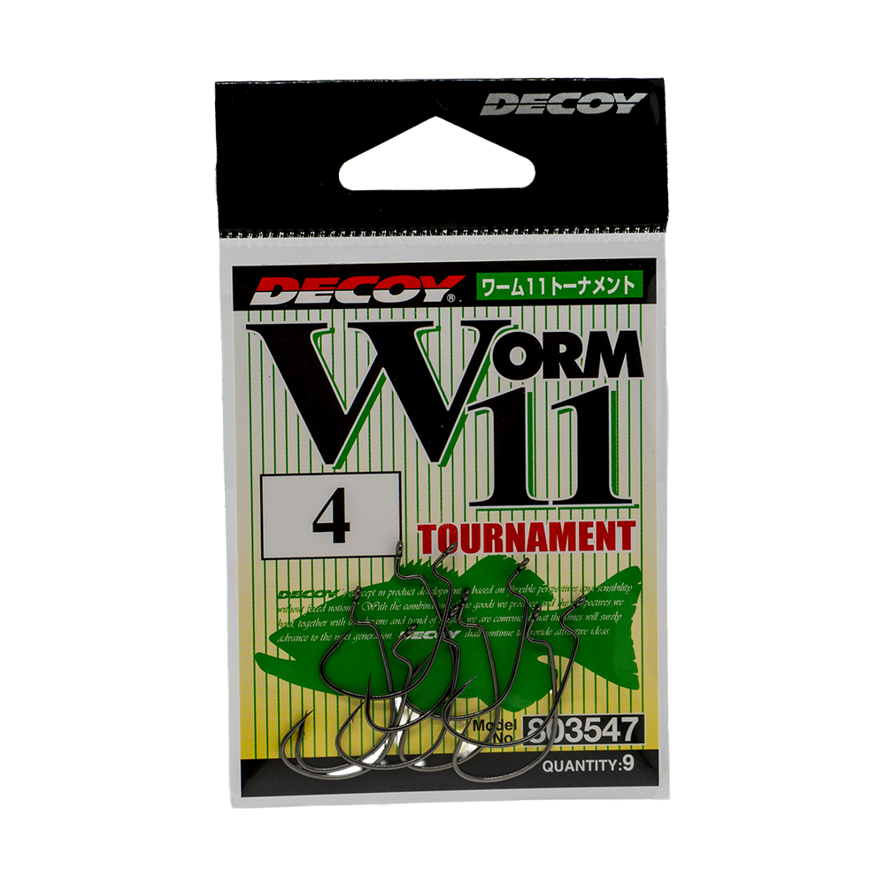 Крючок Decoy офсетный Worm 11 #4 (9 шт.). Фото №1 Крючок Decoy офсетный Worm 11 #4 (9 шт.). Фото №1