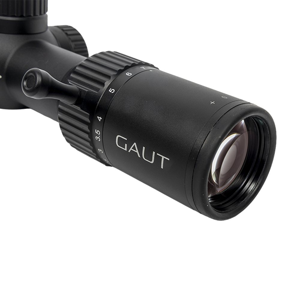Прицел оптический GAUT Amber 2-8x36 сетка 27 (Mil-Dot) SFP подсветка красная 30мм поправки 0.1 МIL. Фото №12 Прицел оптический GAUT Amber 2-8x36 сетка 27 (Mil-Dot) SFP подсветка красная 30мм поправки 0.1 МIL. Фото №12