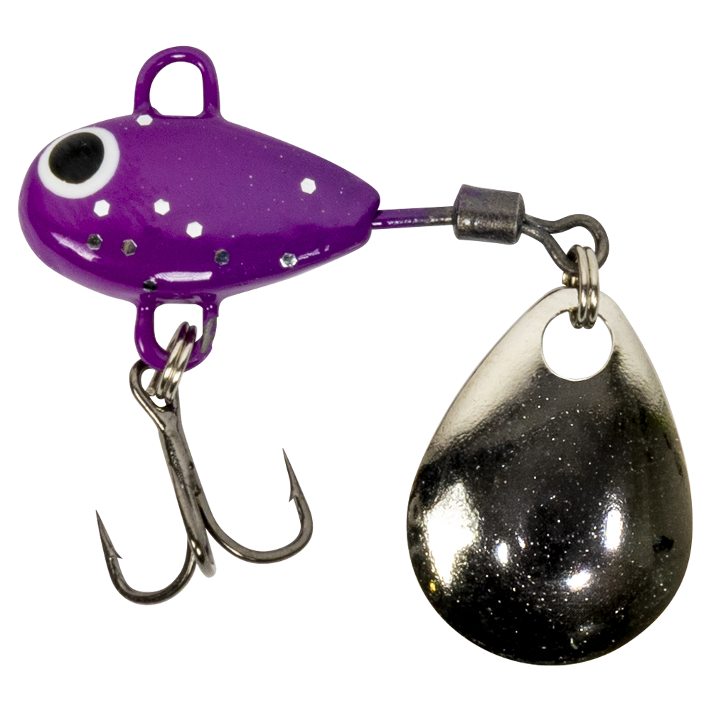 Тейл-спиннер UF Studio Hurricane 15мм, 4гр, цвет (Violet glitter). Фото №2 Тейл-спиннер UF Studio Hurricane 15мм, 4гр, цвет (Violet glitter). Фото №2