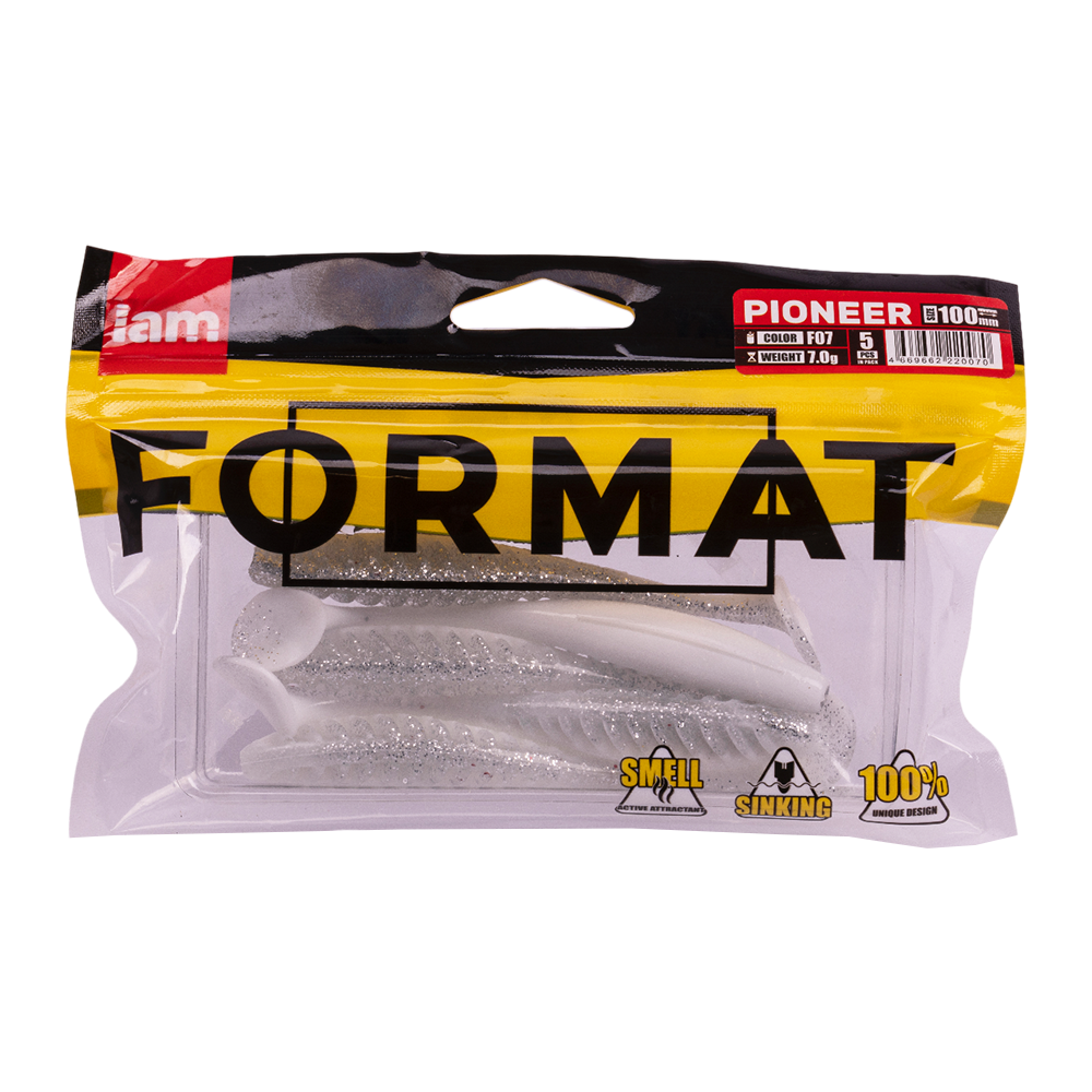 Силиконовая приманка FORMAT PIONEER 100mm, цвет F07, (5шт). Фото №5