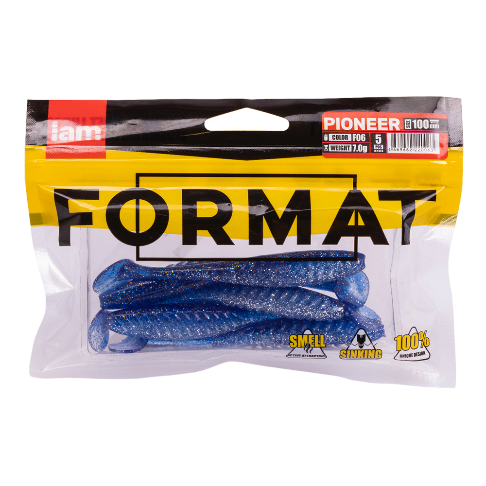 Силиконовая приманка FORMAT PIONEER 100mm, цвет F06, (5шт). Фото №5 Силиконовая приманка FORMAT PIONEER 100mm, цвет F06, (5шт). Фото №5