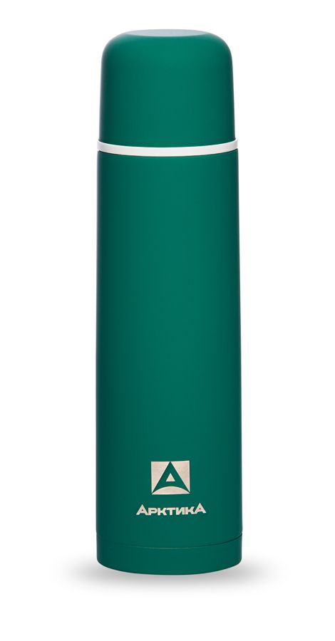 Термос "Арктика", питьевой, бытовой, вакуумный (зеленый с кнопкой) 103-1000К. Фото №1