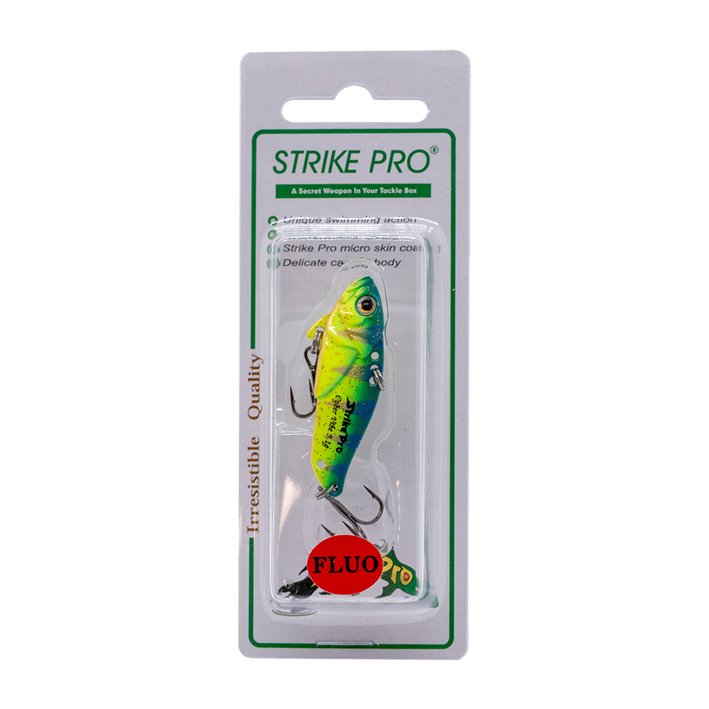 Блесна-цикада Strike Pro Cyber Vibe 4,5см. 9,1гр. светящийся JG-005C#A172FL. Фото №1