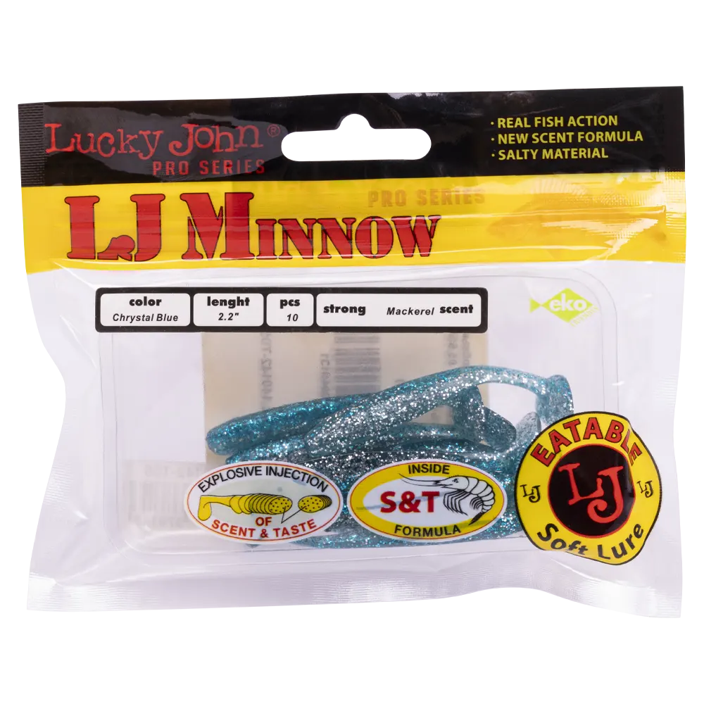 Виброхвост Lucky John Pro Series Minnow 2,2" 56мм, (10шт. упак.) цвет T05. Фото №5