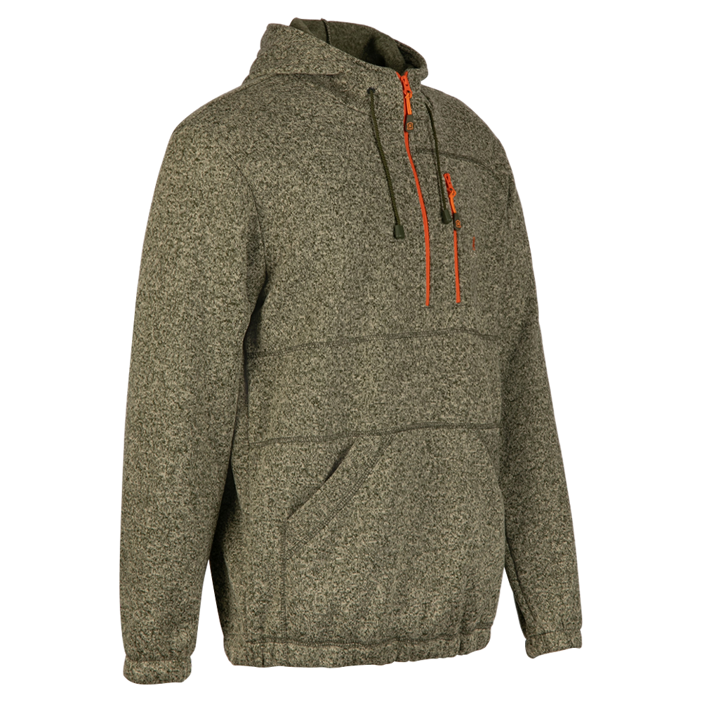 Толстовка Малахит / трикотаж на флисе / меланж-олива ((50 / 170-176)). Фото №2