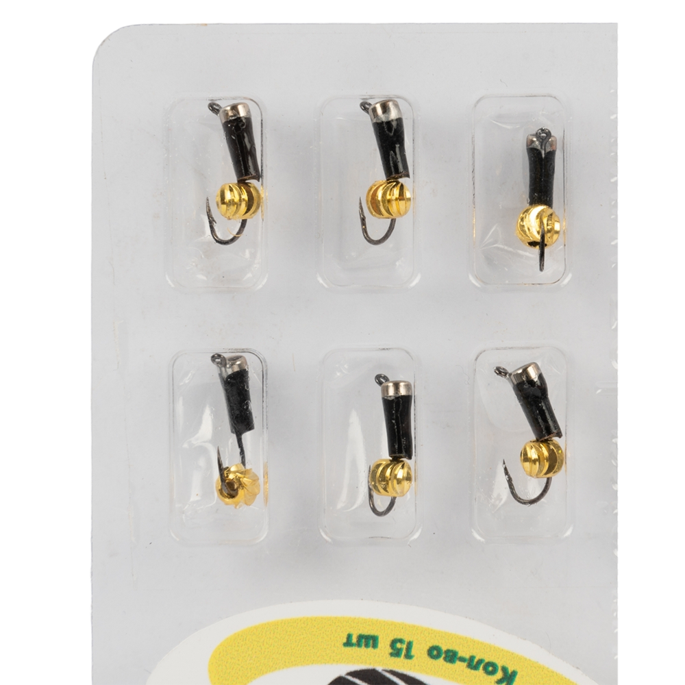 Мормышка вольфрамовая Зеленый мыс "Столбик с колпачком" 2,0мм, зефир золото (15шт. упак.). Фото №3