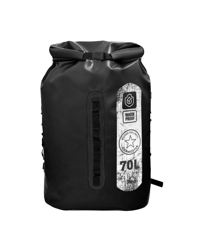 Герморюкзак GERMOSTAR PRO-2 70л черный/черный. Фото №1 Герморюкзак GERMOSTAR PRO-2 70л черный/черный. Фото №1