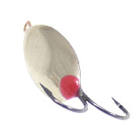 Блесна зимняя "Суперкаст" 1,8гр. (нейзильбер) 2 крючка. (пирс) (10шт). Фото №2