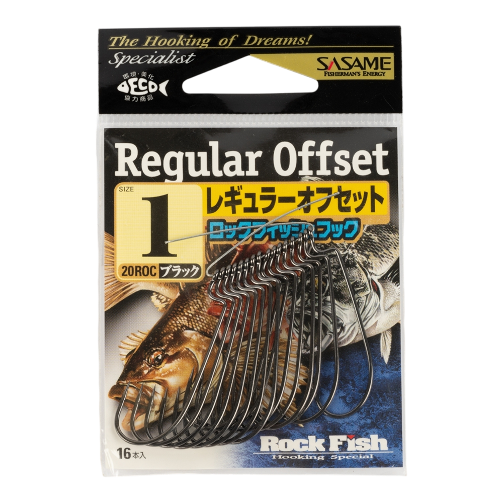 Крючок офсетный SASAME Texas Hook 20ROC #1 (16 шт.). Фото №1 Крючок офсетный SASAME Texas Hook 20ROC #1 (16 шт.). Фото №1
