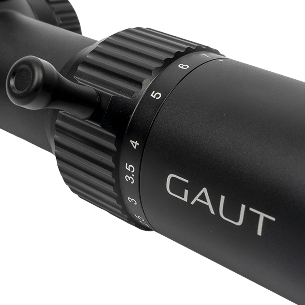 Прицел оптический GAUT Amber 2-8x36 сетка 27 (Mil-Dot) SFP подсветка красная 30мм поправки 0.1 МIL. Фото №5 Прицел оптический GAUT Amber 2-8x36 сетка 27 (Mil-Dot) SFP подсветка красная 30мм поправки 0.1 МIL. Фото №5