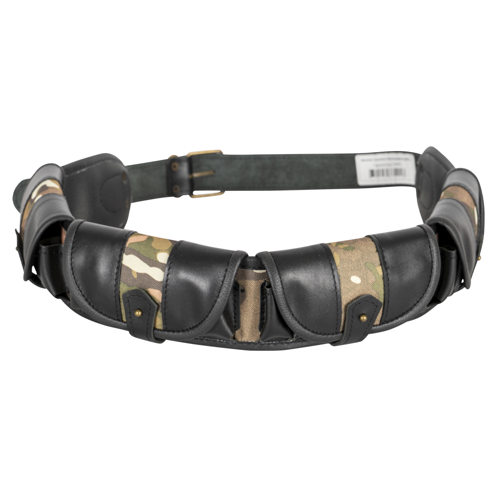 Патронташ №55 на 24 патрона (12 калибра) закрытый, 4 клапана, кожа/ткань (ИП Шунина). Фото №2 Патронташ №55 на 24 патрона (12 калибра) закрытый, 4 клапана, кожа/ткань (ИП Шунина). Фото №2