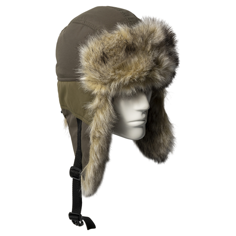 Шапка ушанка зимняя Yukon Ice цвет Хаки ткань Breathable (Размер 56-58). Фото №2