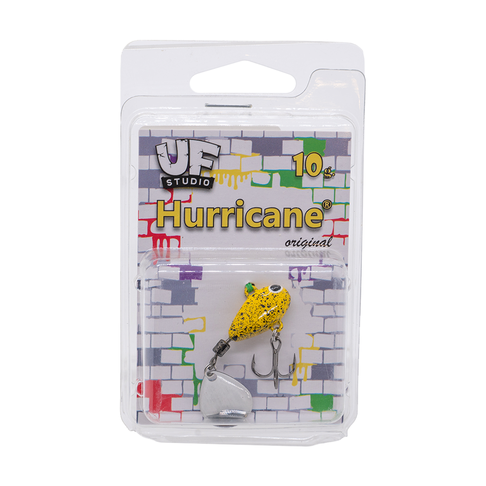 Тейл-спиннер UF Studio Hurricane 20мм, 10гр, цвет (Yellow). Фото №1