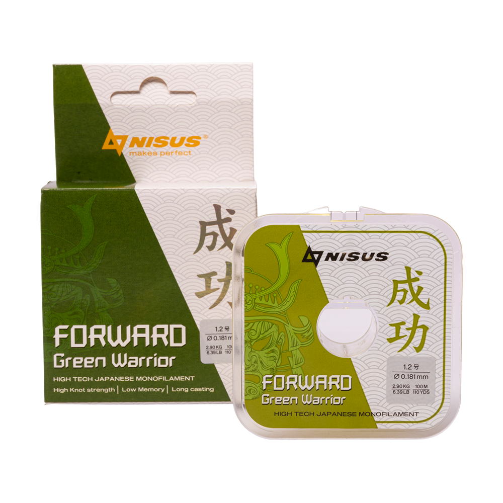 Леска Nisus Forward Green Warrior 0,181mm/100m Nylon (N-FGW-0181-100) . Фото №1 Леска Nisus Forward Green Warrior 0,181mm/100m Nylon (N-FGW-0181-100) . Фото №1