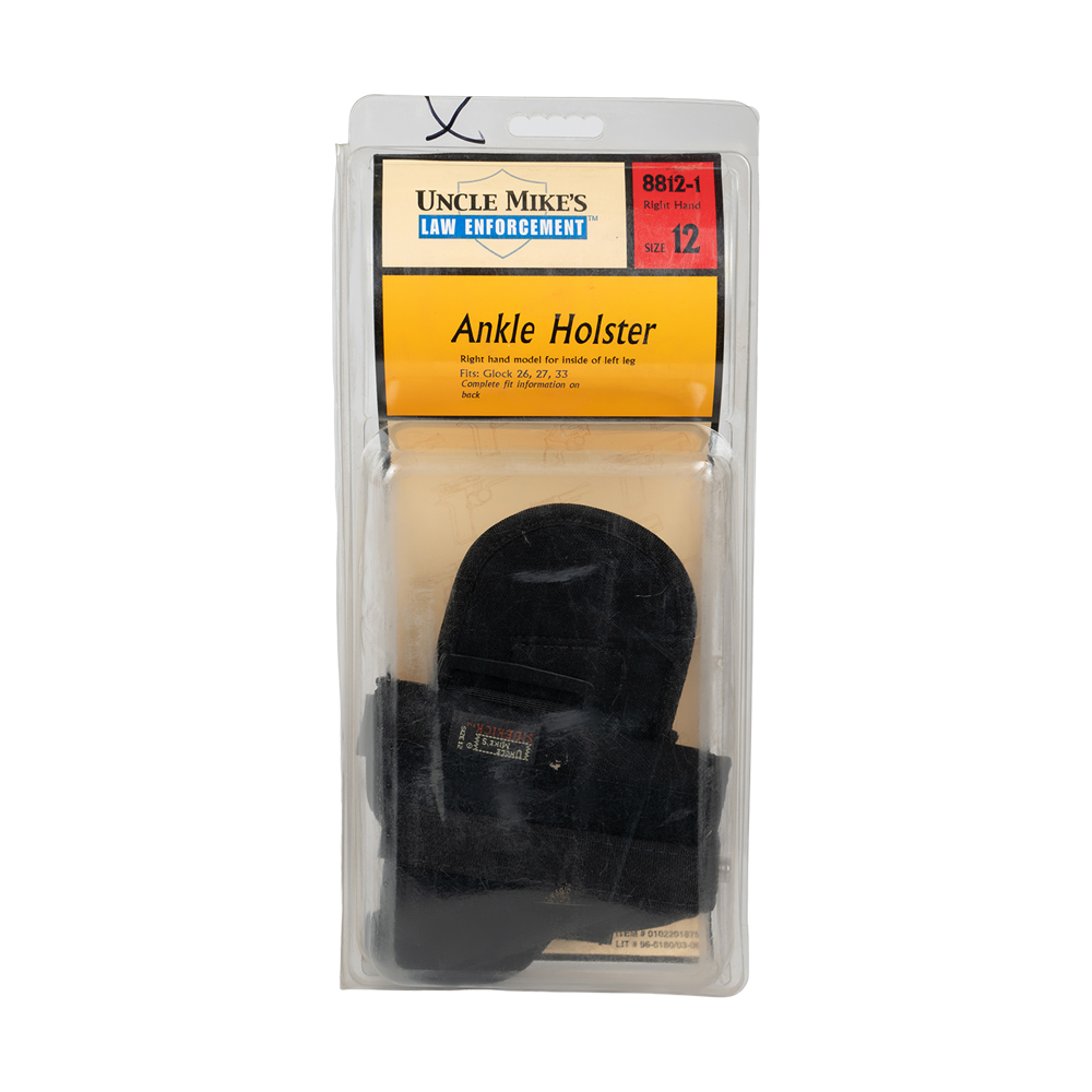 Кобура "UncLe Mike's" скрытого ношения на лодыжку, кордура, чёрный, для пистолета типа компакт, правая. Фото №3 Кобура "UncLe Mike's" скрытого ношения на лодыжку, кордура, чёрный, для пистолета типа компакт, правая. Фото №3