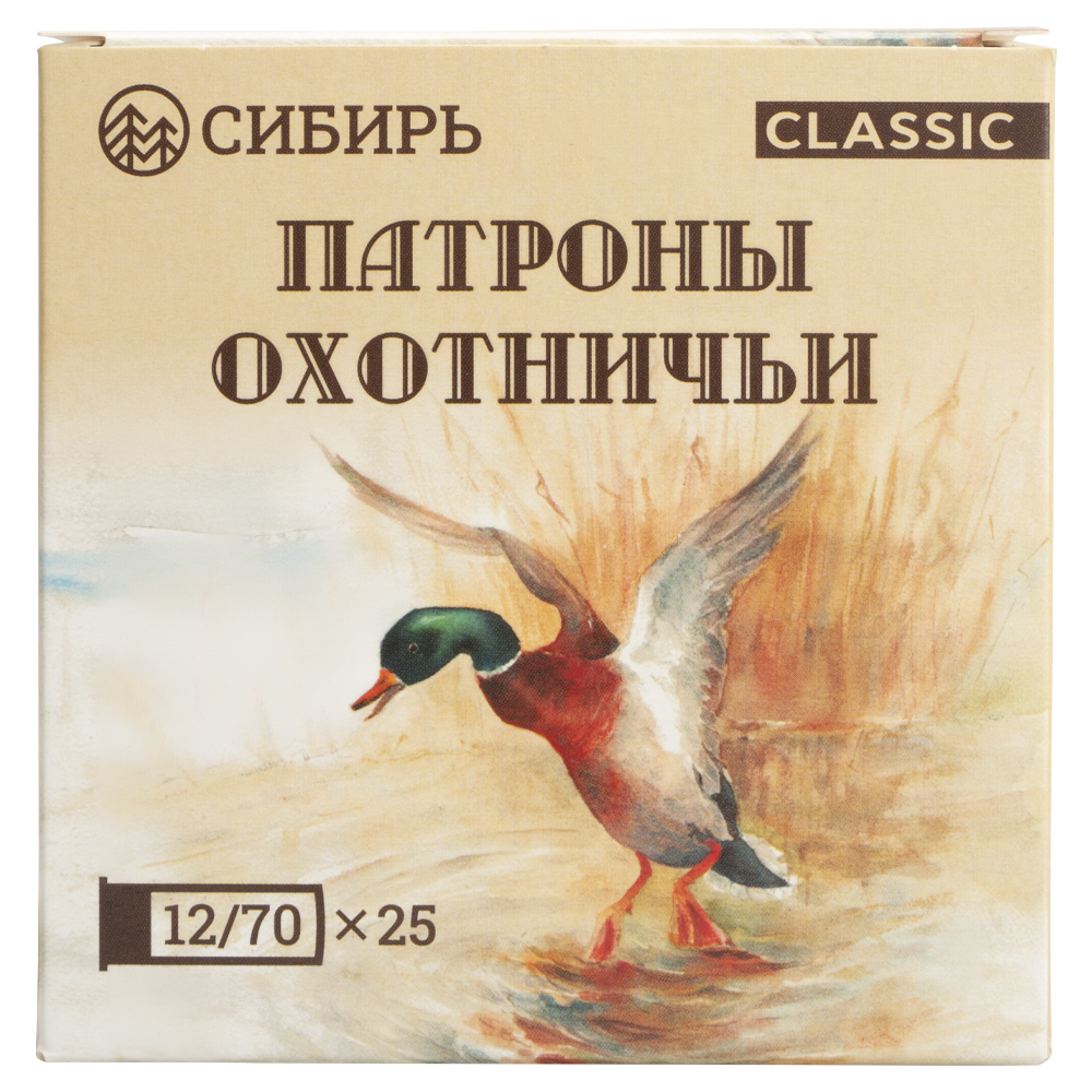 Патрон СИБИРЬ 12/70 охотничий дробовой 32г №4 (в пачке 25 шт) (в коробке 250шт). Фото №5