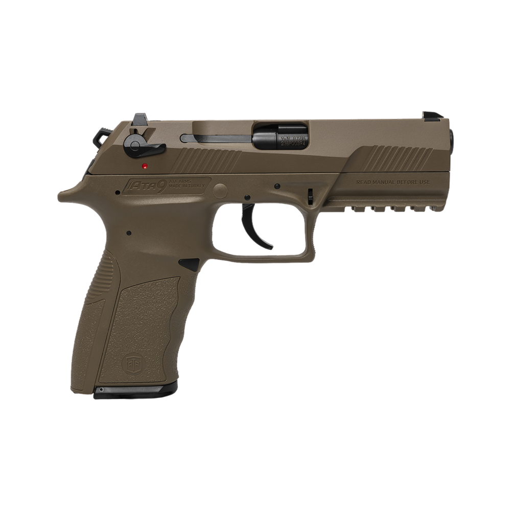 Пистолет АТА9 калибр 9*19 мм, FDE, серый затвор, серая рамка. Фото №1 Пистолет АТА9 калибр 9*19 мм, FDE, серый затвор, серая рамка. Фото №1