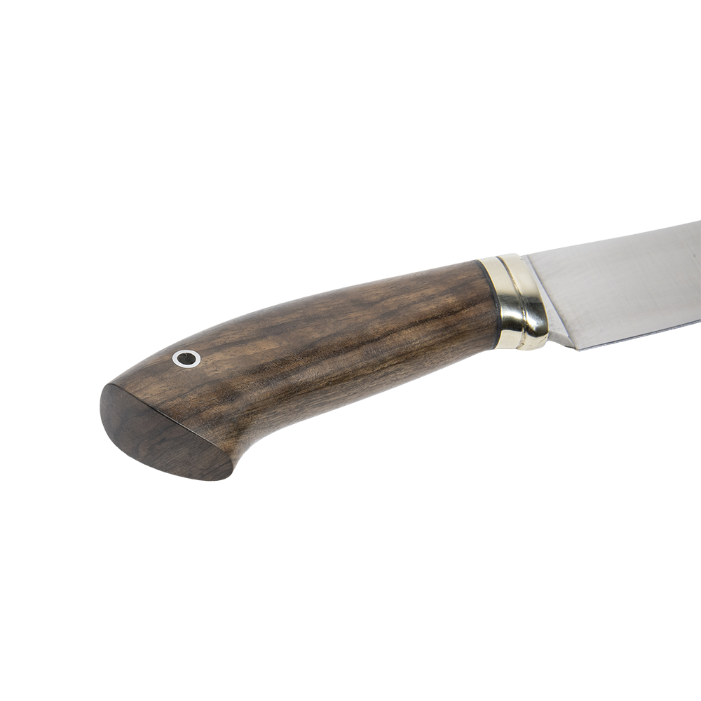 Нож МС "Кайман" ,сталь VG-10, литье мельхиор, орех(кап). Фото №4