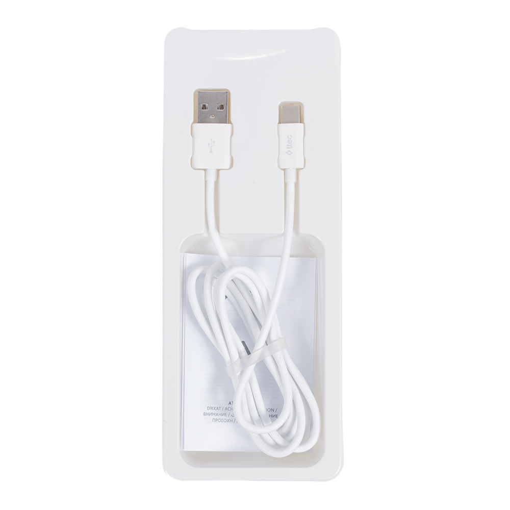 Кабель TTEC Type-C Белая оплетка 1,2м. Фото №4 Кабель TTEC Type-C Белая оплетка 1,2м. Фото №4