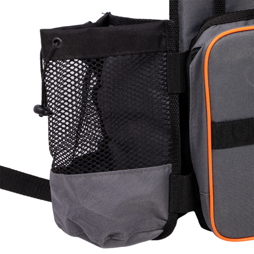 Сумка-рюкзак "СЛЕДОПЫТ" для зимнего ящика универсальная, 4 кармана, цвет серый. Фото №14