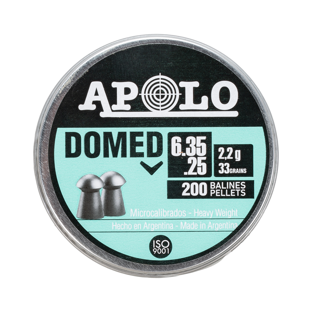 Пуля пневматическая APOLO "Domed", для винтовки, 6.35 2.2 гр. (200 шт.). Фото №1 Пуля пневматическая APOLO "Domed", для винтовки, 6.35 2.2 гр. (200 шт.). Фото №1