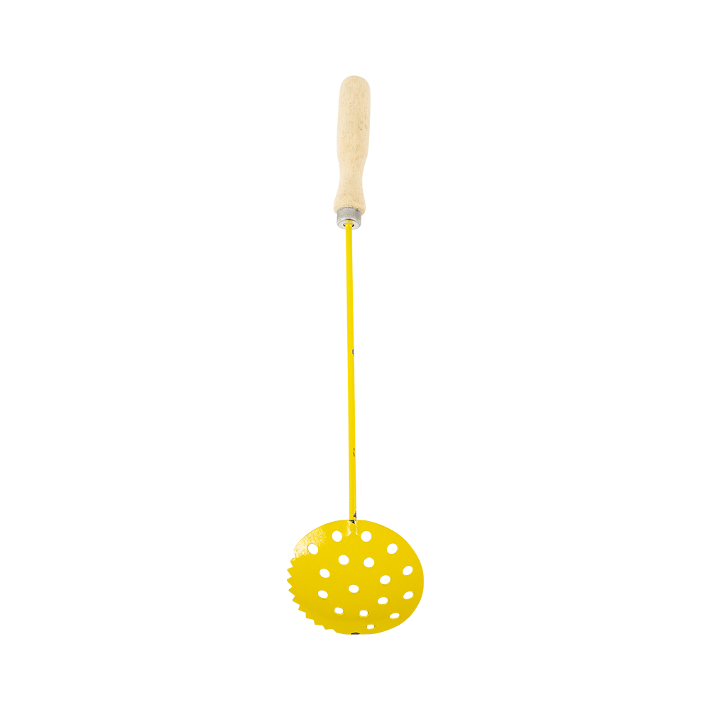 ЧЕРПАК для льда (порошково-окрашенный) с деревянной ручкой ЖЁЛТЫЙ. Фото №2 ЧЕРПАК для льда (порошково-окрашенный) с деревянной ручкой ЖЁЛТЫЙ. Фото №2