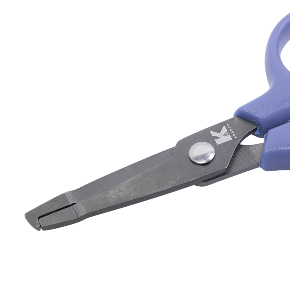 Ножницы рыболовные Kranch длина 12,7см, вес 24гр, с страховочным шнуром, цвет (синий). Фото №7