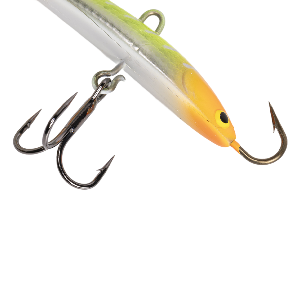 Балансир Kuusamo Tasapaino X-PRO Kuha 75мм, 13,5гр, цвет (FO/Fye/W, UV) с тройником. Фото №2