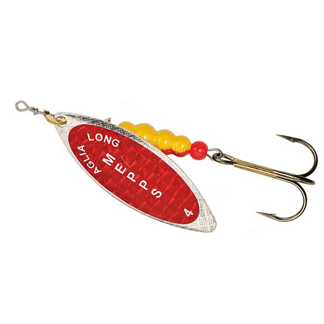 Блесна вращающаяся Mepps Aglia Long Redbo №4, 17гр, цвет (Silver) серебро. Фото №2