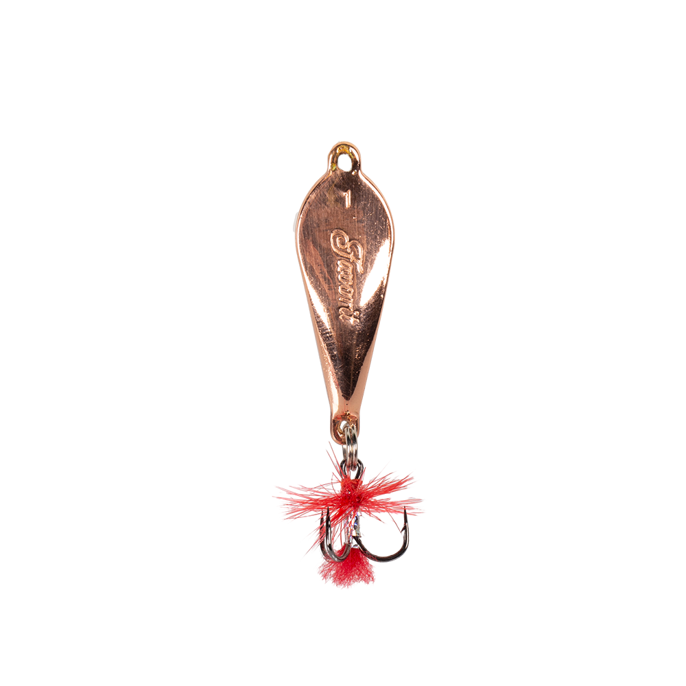 Блесна Северные мастерские Favorit 40мм, 7гр, цвет (CU) с мухой. Фото №1 Блесна Северные мастерские Favorit 40мм, 7гр, цвет (CU) с мухой. Фото №1