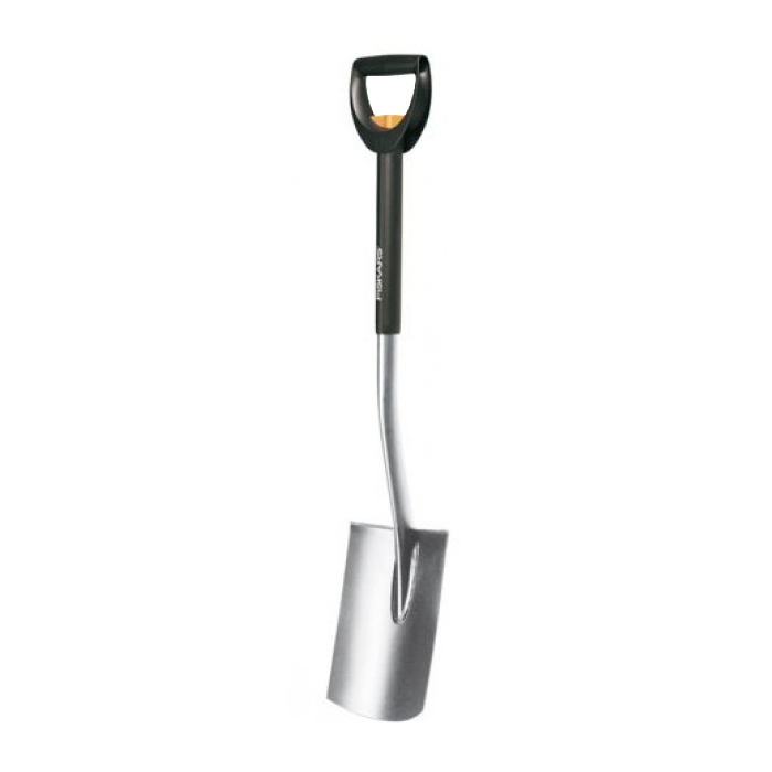 Лопата Fiskars телескопическая с закругленным лезвием. Фото №2 Лопата Fiskars телескопическая с закругленным лезвием. Фото №2