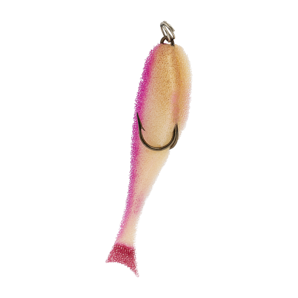 Рыбка поролоновая Контакт двойник бело-малиновая 8 см (уп. 10 шт). Фото №2