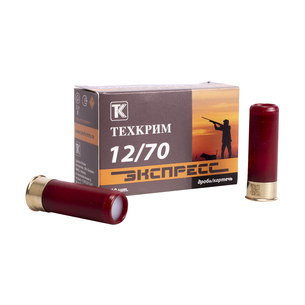 Патрон Техкрим 12/70 Экспресс №7 (в упаковке 10 шт) (в коробке 240 шт.). Фото №2 Патрон Техкрим 12/70 Экспресс №7 (в упаковке 10 шт) (в коробке 240 шт.). Фото №2