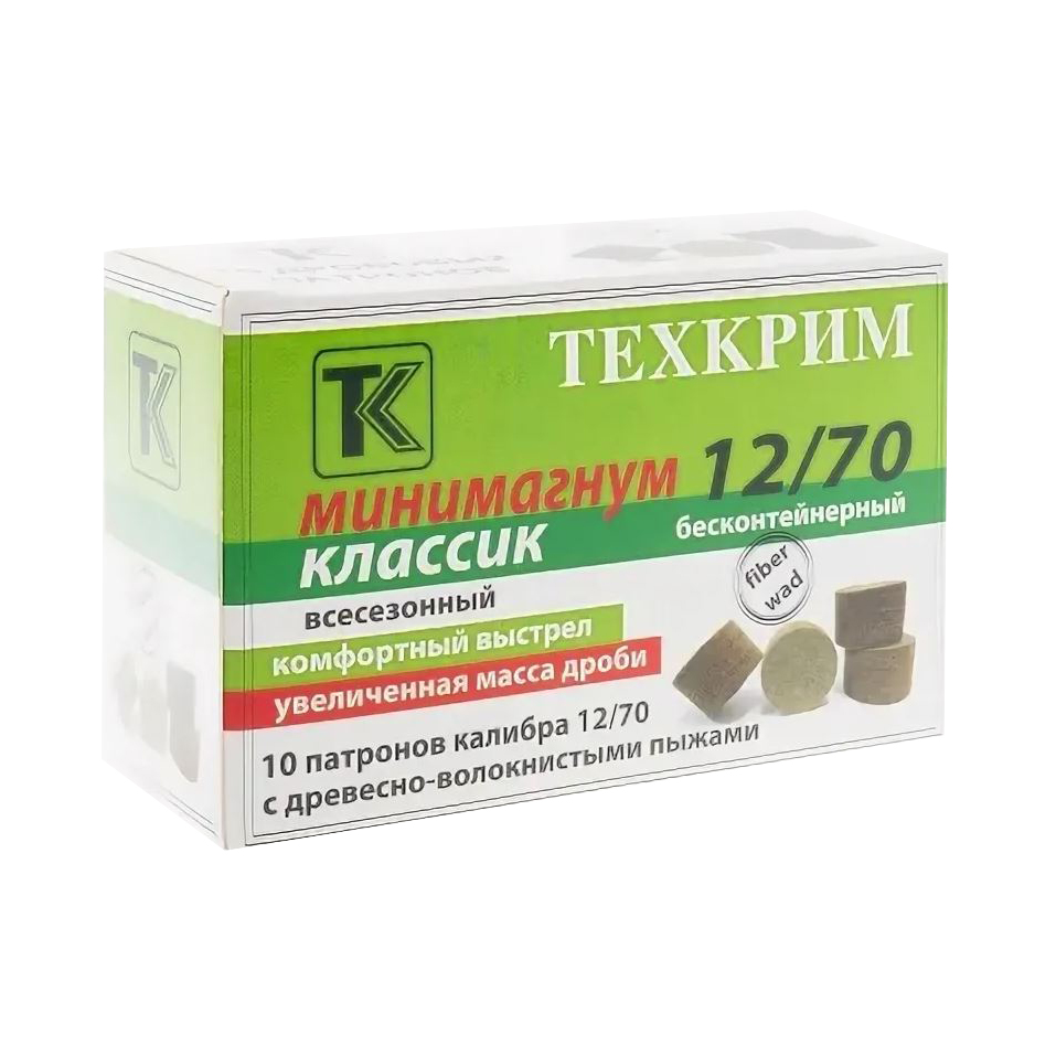 Патрон Техкрим 12/70 Минимагнум Классик № 5 (в упаковке 10 шт) (в коробке 240 шт.). Фото №2