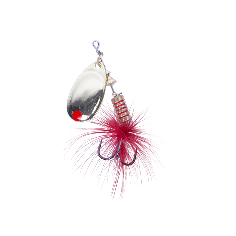 Блесна вращающаяся MADFISH Aglia №3, 6,5гр, цвет (Gold-red-dot). Фото №2