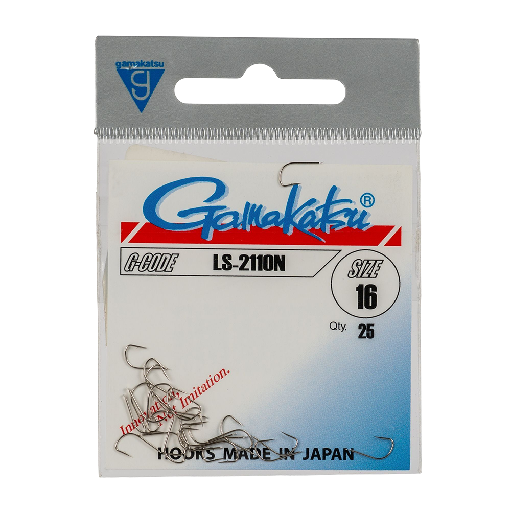 Крючок Gamakatsu Hook LS-2110 Nickel №16. Фото №1 Крючок Gamakatsu Hook LS-2110 Nickel №16. Фото №1