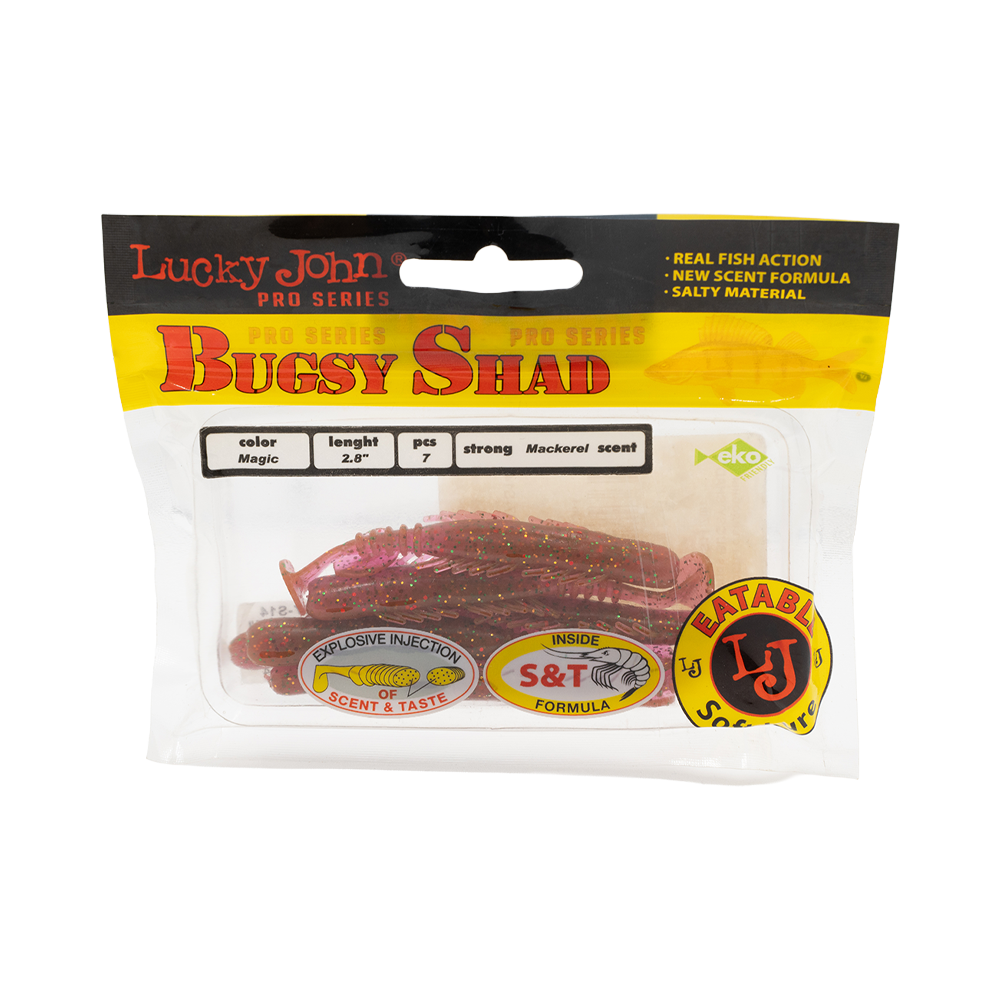 Виброхвост Lucky John Pro Series Bugsy Shad 2,8" 72мм, (7шт. упак.) цвет S14. Фото №1 Виброхвост Lucky John Pro Series Bugsy Shad 2,8" 72мм, (7шт. упак.) цвет S14. Фото №1