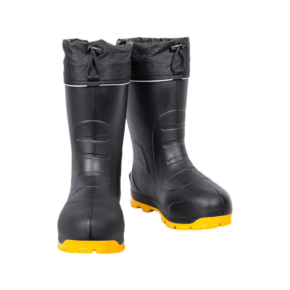 Сапоги NORDMAN QUADDRO с защищенной подошвой ТЭП и шипами, черно-желтые р. 43. Фото №1