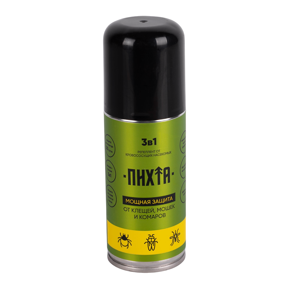 Средство ПИХТА от комаров, мошек и клещей 3в1 для всей семьи, 140 мл. Фото №1
