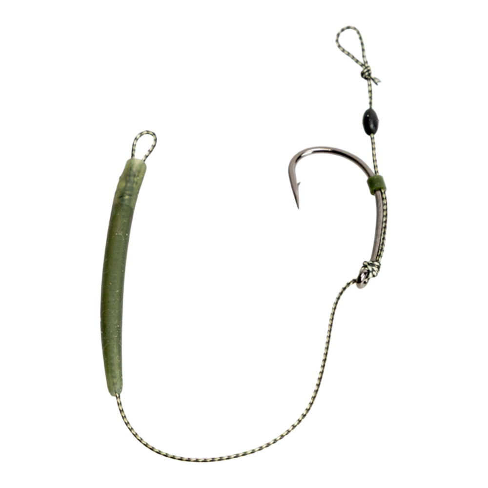 Волосяная  оснастка "Метод" 10см 45lb (23кг) с адптором, крючок  Hayabusa P-1 № 2 (бойл 16,18мм), уп.2шт. Фото №2