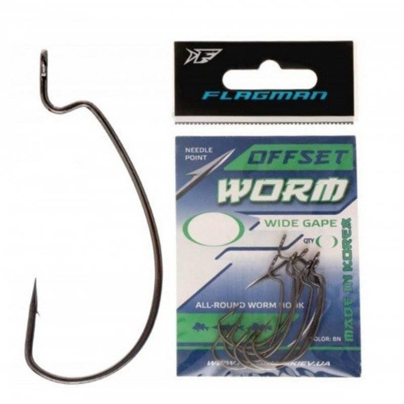 Крючки Flagman WIDE RANGE WORM #2/0. Фото №1