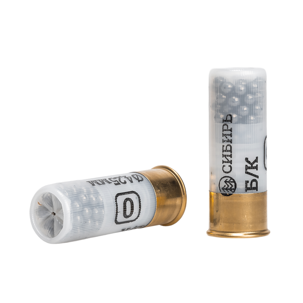 Патрон СИБИРЬ PREMIUM 12/70 охотничий дробовой 34г №0 (бесконтейнерный) (пачка 25 шт) (в коробке 250шт). Фото №2