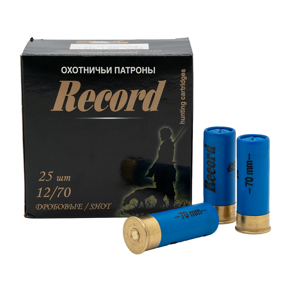 Патрон "Рекорд - Оптима" 12/70 №5 32 гр. (пачка 25 шт, короб., 250). Фото №6