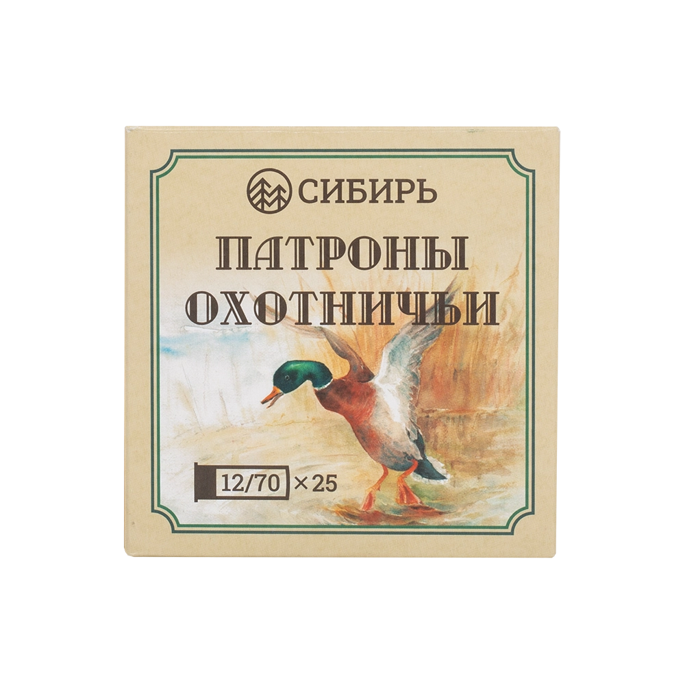 Патрон СИБИРЬ 12/70 охотничий дробовой 32г б/к №3 (в пачке 25 шт) (в коробке 250шт). Фото №5