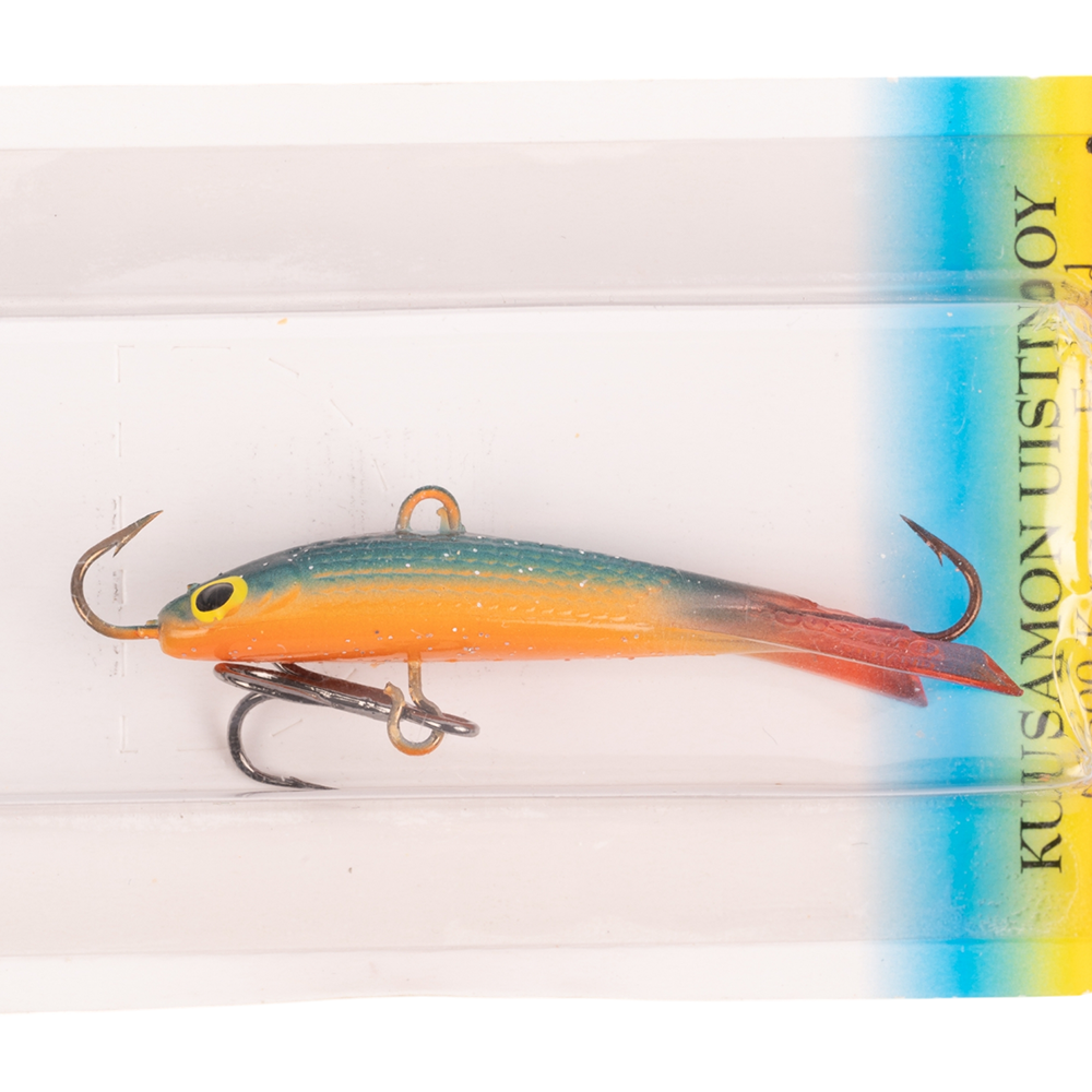 Балансир Kuusamo Tasapaino X-PRO 50мм, 6гр, цвет (RB/BL/BLU-O) с тройником. Фото №2