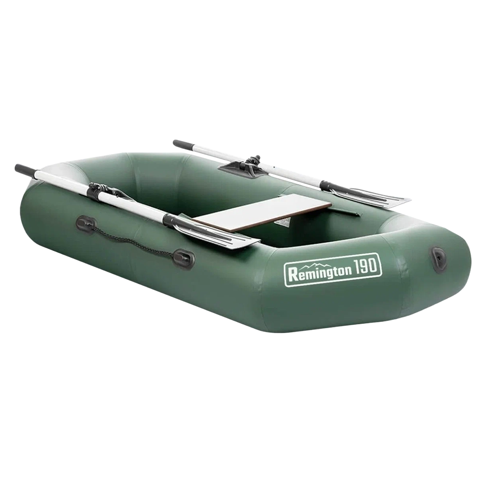 Лодка надувная ПВХ Remington 190 (с веслами) зеленый. Фото №1