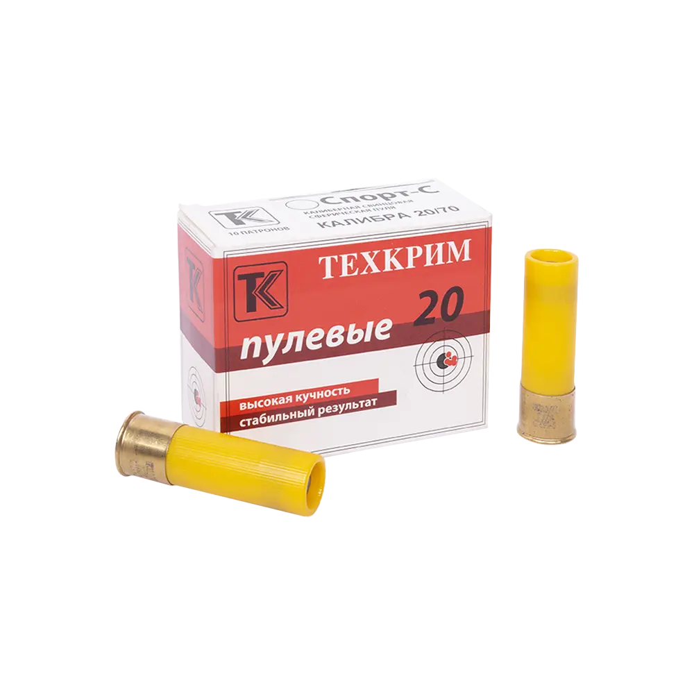 Патрон Техкрим 20/70 с пулей Спорт-С (в упаковке 10 шт.) (в коробке 300 шт.). Фото №2 Патрон Техкрим 20/70 с пулей Спорт-С (в упаковке 10 шт.) (в коробке 300 шт.). Фото №2