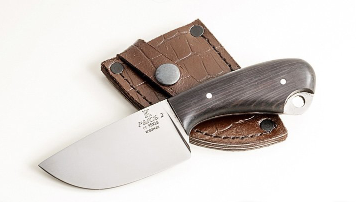 Нож "Рысь-2" 95х18, черный граб (Кашулин). Фото №1