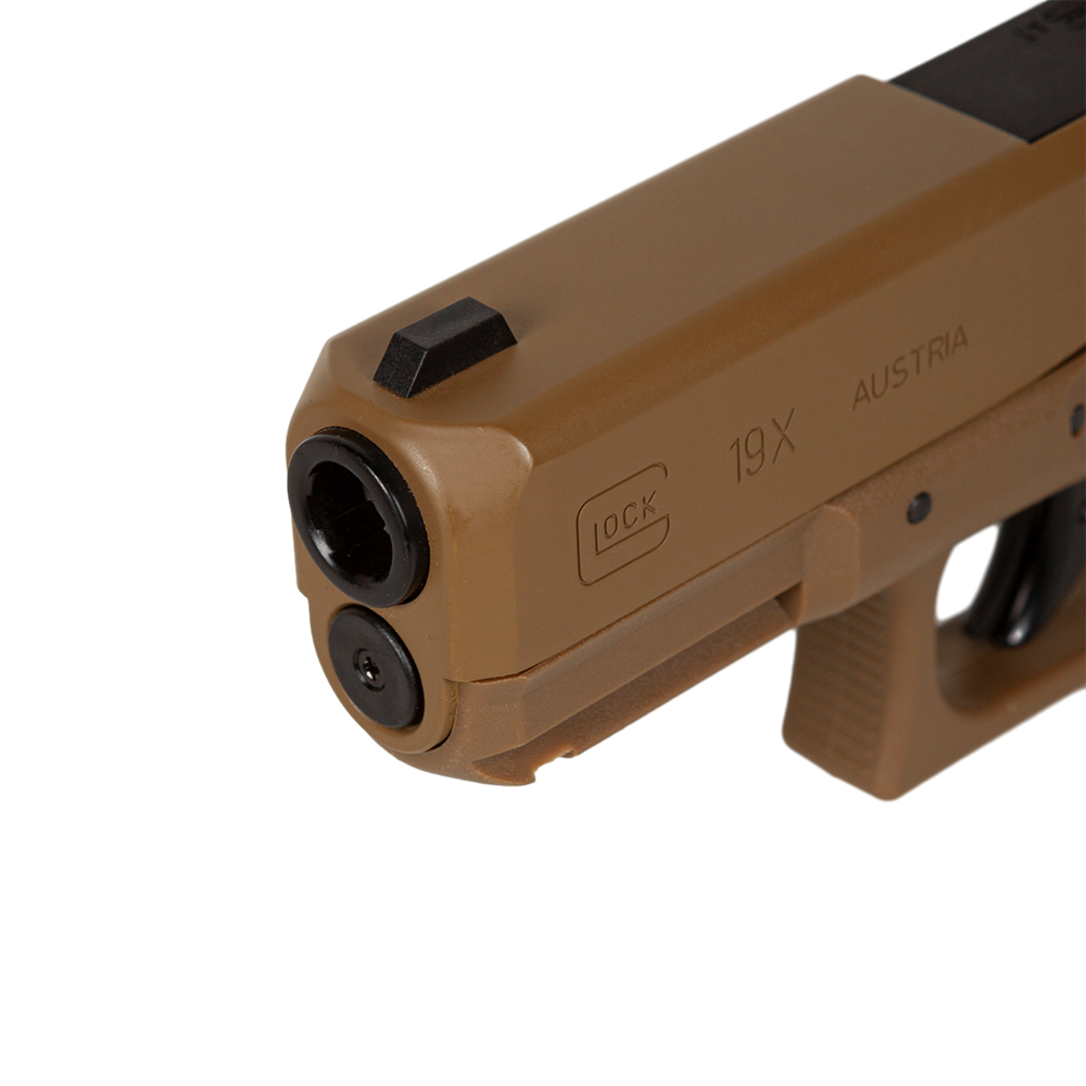 Пистолет пневматический Umarex Glock 19X калибр 4,5мм (метал, цвет песок, blowback, pellet). Фото №6 Пистолет пневматический Umarex Glock 19X калибр 4,5мм (метал, цвет песок, blowback, pellet). Фото №6